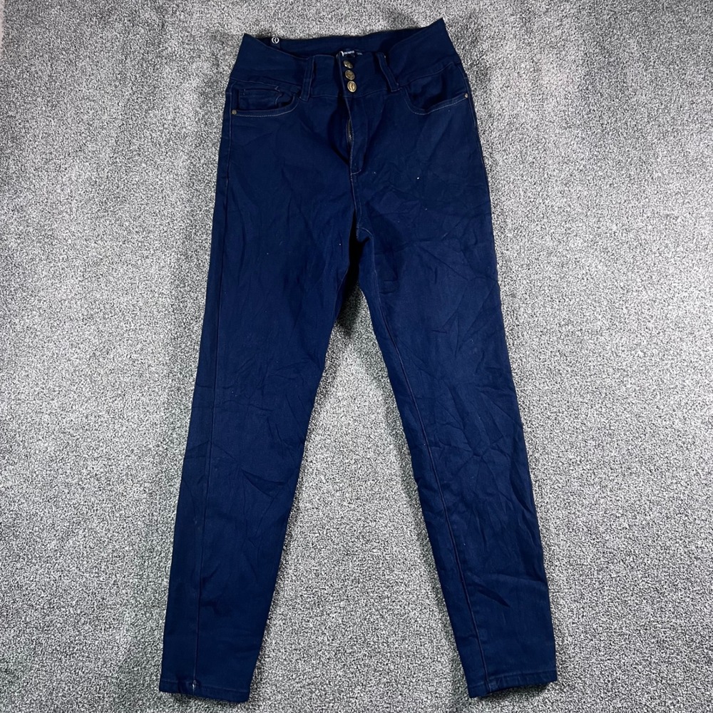One Republic For All Women Skinny Jeans Sz 10 Dark Blue High Rise Triple Button